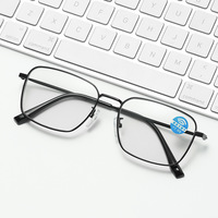 Gafas de Lectura Fotocromáticas Solares con Marco Metálico, Zoom Automático, Progresivas Multifocales para Cerca y Lejos, Presbicia Rápida