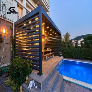 Pergola bioclimatique en aluminium à lames orientables, électrique, étanche, écologique, pour <span class=keywords><strong>jardin</strong></span>, terrasse, toit et événements en extérieur - Product Image 2