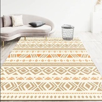 Tapis de chambre à coucher en velours cristal imprimé, style nordique marocain, simple, monobloc, lavable, pour la maison, livraison directe