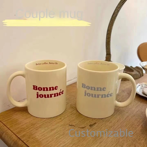 OEM Isı Transferli El Yapımı Krem Tarzı Özel Sevimli Noel Mat Seramik Kahve Seyahat Kupası - Product Image 6