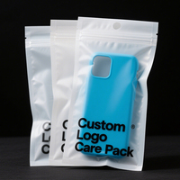 Étui de téléphone personnalisé avec logo, sac en plastique transparent avec trou de suspension, fermeture éclair à 3 côtés, sac en plastique PE transparent pour iPhone 17