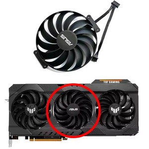 Ventilateur GPU 95MM 7PIN T129215SU CF1010U12S RX6900 XT pour ASUS <span class=keywords><strong>TUF</strong></span> Gaming Radeon RX 6700 <span class=keywords><strong>6800</strong></span> 6900 XT OC version ventilateur de remplacement - Product Image 3