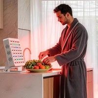 Panneau de luminothérapie infrarouge à 7 longueurs d'onde de haute qualité avec modes préréglés, écran tactile, sans scintillement, EU AU