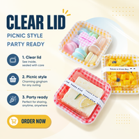 Emballages personnalisés jetables, recyclables, transparents, en plastique PP, pour biscuits, gâteaux, pain, sandwichs, salades, tiramisu, boîtes en plastique à clapet recyclées