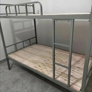 Lit Double Moderne en Métal en Promotion pour Dortoir Scolaire, Appartement, Hôtel, Villa – Lit d'Étudiant Portable, <span class=keywords><strong>Extensible</strong></span> et Réglable - Product Image 1
