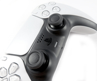 Capuchons de champignon en plastique de Module de capuchon de bâton de joystick analogique 3D noir et gris pour couvercle de Protection de pouce de contrôleur PS5