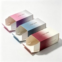 Boîte en papier pliable personnalisée écologique, boîte d'emballage cosmétique de taille personnalisée, boîte en papier avec logo personnalisé pour petits cadeaux et achats