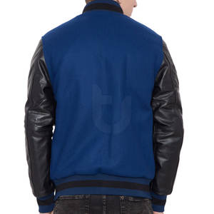 Vestes en toile décontractées pour adultes, col montant, qualité supérieure, manches en cuir de laine, style universitaire, taille 3XL, prix bas - Product Image 5