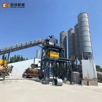 Centrale à béton entièrement automatique HZS60 avec pesage de haute précision pour les agrégats, la poudre, l'eau et les additifs