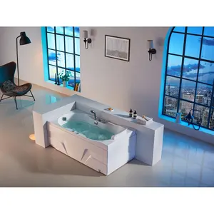 Tub Supplier Massage Bathtub Luxury Bathroom Designs Romantic China Acrylic Hydromassage Bathtub Apartment Whirlpool Traditional