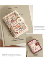 Dompet Kartu PVC Vintage Grosir untuk Wanita, Motif Lukisan Minyak Bunga, Kancing Penutup, Kantong Kartu Identitas & Kartu Kredit