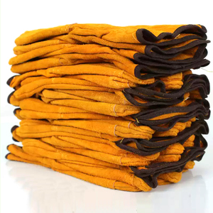Guantes de Soldadura Resistentes de Cuero Vacuno, Guantes de Trabajo de Piel de Vaca para Soldadores, <span class=keywords><strong>Chimeneas</strong></span>, Barbacoas y Jardinería - Product Image 5