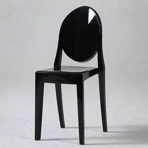 Modern Nordic Transparent <b>Dining</b> <b>Chairs</b> with Round Back Wholesale Polypropylene Acrylic Plastic for Hotels - Product Image 1
