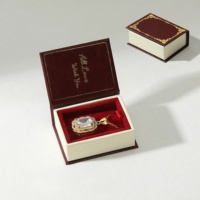 Boîte à bijoux vintage portable rigide en velours, style livre, avec fermeture magnétique, réutilisable, pour bracelets, boucles d'oreilles et bagues