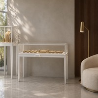 Vitrine à bijoux en verre sur mesure, minimaliste, murale, pour boutique de bijoux, aménagement de magasin