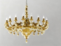 Lustre moderne en métal avec abat-jour en tissu décoratif de luxe personnalisable pour hôtel, villa, restaurant