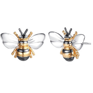 Simpatici orecchini a forma di ape per donna, design a forma di animale dei cartoni animati, gioielli per le orecchie alla moda - Product Image 1