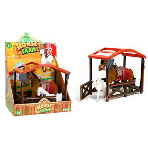 2021 i più nuovi fattoria degli animali modello di set di plastica cavallo stabile <span class=keywords><strong>giocattolo</strong></span> - Product Image 1