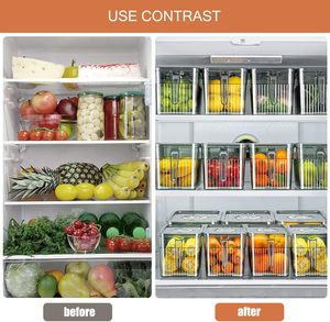 Contenedor Organizador para Refrigerador, Ecológico, Hermético, de Plástico PET, con Protección Antibacteriana de Iones de Plata, Diseño Desmontable - Product Image 2