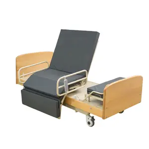 Wooden Electric Medical Elderly Patient Nursing Room Hospital Furniture Clinic Automatic Rotating Home Care Bed