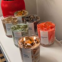 LANJO Kaffee-Karamell-Latte Eiskaffee-Matcha-Latte Duftkerze mit Kaffee-Aroma