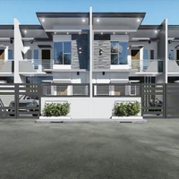 Maison modulaire à deux étages, duplex moderne préfabriqué, maison de ville à structure en acier, résidence résidentielle