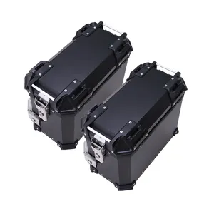 36L Universal Motor Rear Toolbox Trunk Storage Top Tool Box waterproof Luggage Helmet Key Lock Case Aluminum Tail Case