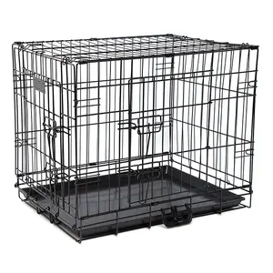 Pet Supplier 18/24/30/36/42/48 Dog Cages Metal Kennels Outdoor Dog Cages For Sale Pet Animal Cage For Large Dogs
