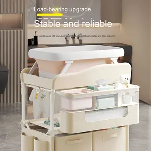 Mesa de Masaje Plegable Multifuncional Portátil Todo en Uno con Funda de Dibujos Animados para Recién Nacidos, Bebés y Niños Pequeños, Cambio de Pañales - Product Image 1