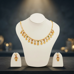 22K Gold Pearl Kundan <b>Necklace</b> Set with <b>Ruby</b> Emerald Stones Traditional Indian Bridal Jewelry with Matching Earrings - Product Image 2