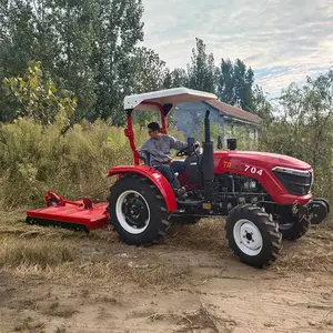 Roda Traktor 4X4 70hp 4wd Traktor Pertanian dengan 1600Mm Mesin Pemotong