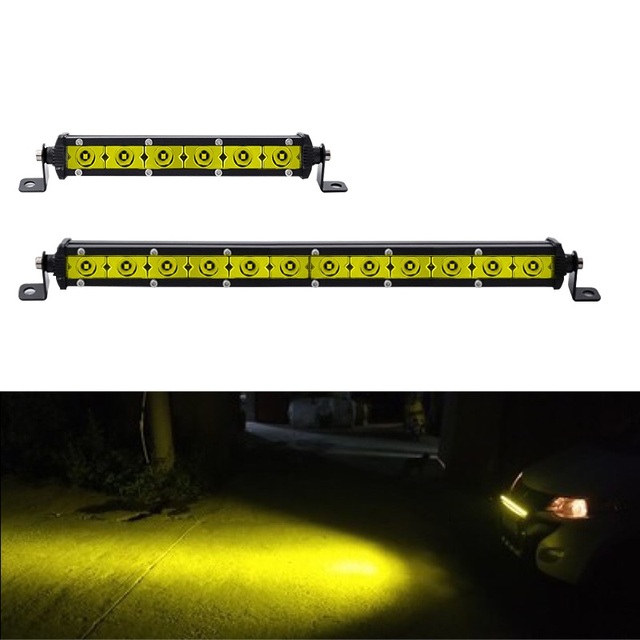 18W/36W 6LED 12LED Ultra-thin Small Single Row LED Light bar LED Light bar Auto Work Driving Lamp for Offroad Truck SUV ATV