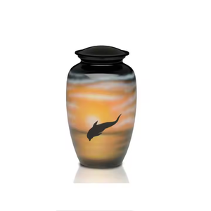 Haute qualité Paris jardin aluminium crémation urnes fleur fleur fleur conception gratuit velours sac directement fourni inde-fournitures funéraires - Product Image 2