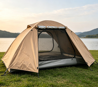Tente de camping imperméable à double couche pour 4 saisons, grand espace, protection contre le soleil et les moustiques, vente directe d'usine