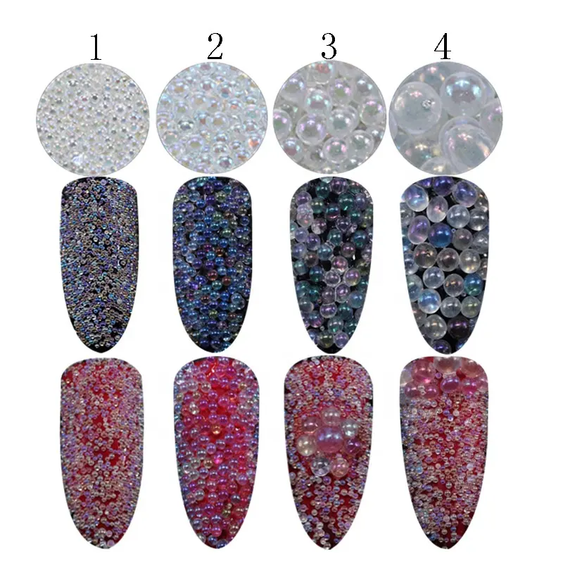 Chiaro AB Nail caviale Glitter perline Mini Micro strass bellezza manicure accessori per Gel lacca Nail Art decorazioni 5g