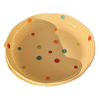 Service de vaisselle en céramique crème à pois, style moderne et minimaliste Leeyi – Bols et assiettes élégants, grand bol à soupe, assiette à riz et nouilles