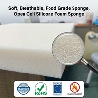 Esponja de Silicona de Celda Abierta de Grado Alimenticio, Alta Higiene, Transpirable y Antibacteriana