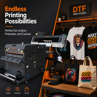 Printer DTF WorldColor 60cm 2Heads I3200A1 dan Penggoyang Bubuk untuk Pencetakan Film Transfer Panas Kaos, Pakaian, dan Tekstil