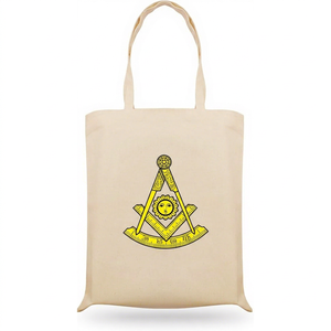 Masonic OES Eastern Star Shriner Waterproof <b>Canvas</b> <b>Tote</b> Bag Digital Print Embroidery Rose Gold Zipper Closure Solid Pattern All - Product Image 1