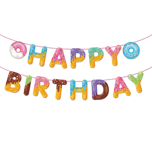 Guirnalda de Papel Temática para Fiestas, Decoraciones de Cumpleaños, Bandera de Feliz Cumpleaños, Banderín para Suministros de Fiesta Infantil - Product Image 1