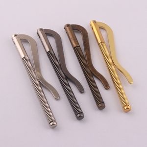 8cm प्राचीन पीतल धातु बटुआ पर्स वसंत पैसे क्लिप - Product Image 6