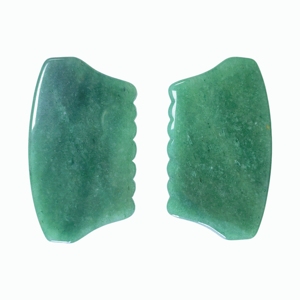 Planche de Gua Sha en jade vert pour le lifting du visage, thérapie Gua Sha, jade aventurine pour le visage - Product Image 5