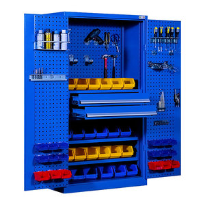 Kết Hợp Thép Kim Loại Lưu Trữ Chuyên Nghiệp Cơ Khí Nhà Để Xe Làm Việc Băng Ghế Dự Bị Hội Thảo 2 Cửa Màu Xanh Công Cụ Tủ Với Ngăn Kéo - Product Image 1