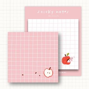 Blocs-notes adhésifs personnalisés, autocollants de bloc-notes anime personnalisés - Papier autocollant coloré portable imprimé par sérigraphie - Product Image 1