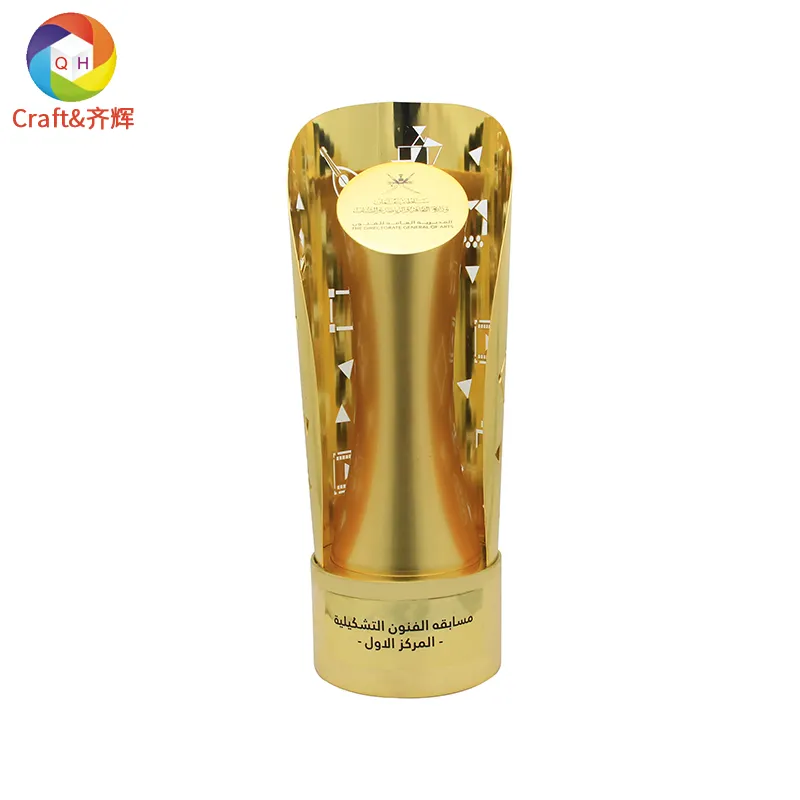 Custom Award Design Unieke Hoge Kwaliteit Metalen Sportbeker Trofee Gouden Muziek Award Trofee