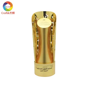 Custom Award Design Unique High Quality Metal Sports Cup Trophy Golden Music Award Trophy