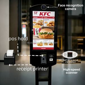 Kiosque de commande alimentaire <span class=keywords><strong>en</strong></span> libre-service à double face de 32 pouces avec écran tactile, NFC et clavier numérique, machine de paiement <span class=keywords><strong>en</strong></span> libre-service pour les commandes - Product Image 3