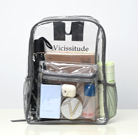 Nouveauté en stock, sac à dos transparent le plus vendu, sac à bandoulière en PVC pour le fitness et les sports de plein air, sac à dos transparent