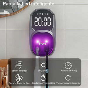 <span class=keywords><strong>Esterilizador</strong></span> de cepillos de dientes eléctrico de pared con UV, secado por aire caliente de iones negativos, cámara de desinfección sin perforación - Product Image 1
