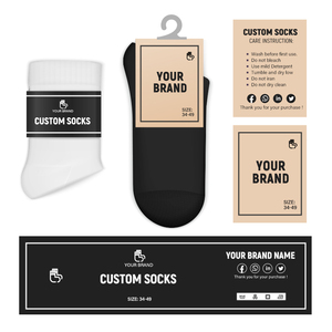 <span class=keywords><strong>Chaussettes</strong></span> de sport respirantes en coton à séchage rapide, personnalisables avec logo, pour le fitness – Meilleures ventes - Product Image 5